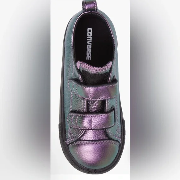 Chuck Taylor® All Star® Converse Iridescent Leather Low Top Sneaker | NEW!!!💜 - Picture 6 of 11